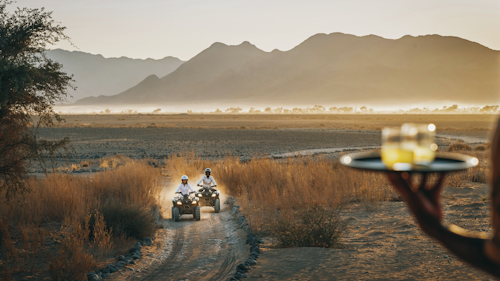 Wilderness Little Kulala is the closest luxury desert retreat to the famous, seen-from-space Sossusvlei dunes. Guests enjoy exclusive private concession access and the camp’s location makes early morning dune visits (to see Sossusvlei at its best) very easy. 

Eleven luxury desert suites expanded to offer improved airflow, each have a private plunge pool, private rooftop area for sundowners, "African tapas" and other rooftop dinners or stargazing. A signature sleep-out experience on the bottom deck of each accommodation allows for easy access during the night while there are also indoor and outdoor showers. In terms of colour and form, Wilderness Little Kulala blends seamlessly into the desert landscape with interiors reflecting the environment. Activities make the most of the solitude and stark beauty of the Namib Desert, with nature drives and guided walks revealing the majesty and mystery of the Namib Sand Sea.  

Insider's Tip: Experience the desert from new heights … a hot air balloon excursion provides awe-inspiring views of the dramatic scenery below.
