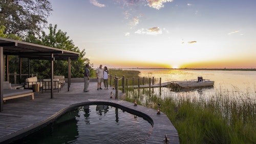 Situated just to the north of Wilderness DumaTau on the same lagoon frontage, Wilderness Little DumaTau is a haven of sophisticated elegance. 

With just four supremely spacious tented guest suites, each with its own lounge, private plunge pool, bathroom with indoor and outdoor showers, this intimate camp promises an exceptional Linyanti safari experience.

The camp's dining and lounge areas offer uninterrupted views over Osprey Lagoon, and it is here that guests have the opportunity to learn more about elephant conservation and the reserve's important bio-monitoring project. 

Wilderness Little DumaTau shares a wellness centre and gym with Wilderness DumaTau; this includes an inviting shaded deck, a lap pool, spa, a drinks and snack counter, also Safari Boutique. With easy access to the Linyanti Wildlife Reserve's extraordinary range of habitats, prolific plains game and attendant predators are a certainty all year round.

Insider's Tip: The Linyanti is recognised as an IBA (Important Bird Area), so the hides and platforms in the area are ideal for birding and photographing wildlife.