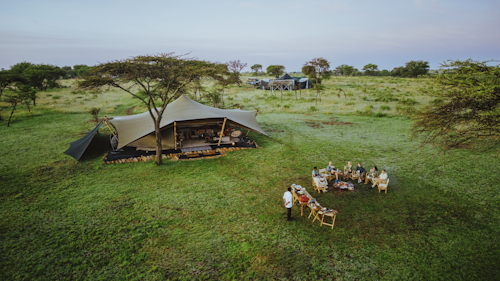 Imagine endless horizons, skies stretching over the grassland as far as the eye can see … 

Every species in the Serengeti lives in perfect harmony with the one beside it. It is this balance, ‘usawa’ in Kiswahili, that ensures this phenomenal ecosystem functions in perfect symbiosis. 

In northern Tanzania, Africa’s greatest spectacle unfolds. Two million wildebeest, zebra, Thomson’s gazelle, eland and other migratory animals graze, breed, and birth on the Serengeti’s plains; following the rains, moving as one. Prides of lion split the herds, taking down wildebeest and zebra. Cheetah chase down and tire out gazelles while crocodiles prey on the brave; those who dare to cross the rivers first. This scale of wildlife, of predator-prey interaction is found nowhere else on Earth.  

Far from the crowds, Wilderness Usawa Serengeti's mobile camps are strategically located, moving to areas where the herds are as they follow the rain. With a number of sites available, positioned as close as is feasible to the action, in luxurious safari tents that leave no impact on the plains. 

Insider's Tip: Pack your walking shoes. All Wilderness Usawa Serengeti sites are positioned within designated walking zones, allowing walking safaris to begin right from camp.