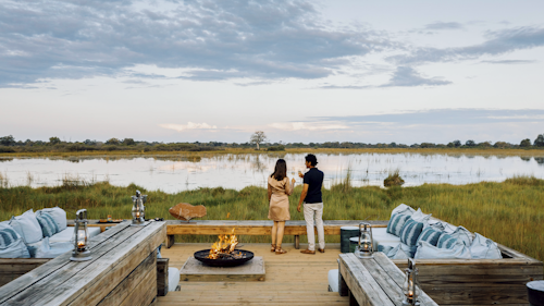 A modern-style safari camp that wouldn’t look out of place in an architecture magazine, Wilderness Vumbura Plains is designed and operated in total empathy with its diverse surroundings. Partnerships with local communities in this region of the Okavango Delta have created empowerment opportunities while allowing guests access to its many treasures.

Fourteen light, airy guest suites feature designer fittings and touches of unabashed luxury, including private plunge pools and salas, as well as indoor and outdoor showers. Safari activities focus on day and night game drives through a variety of game-rich terrains. Seasonal water activities can be very rewarding.

Insider’s Tip: Enjoy the use of the spotting scope for exceptional viewing of birds and wildlife. If you are lucky, you may even catch a glimpse of the resident otter family! 



